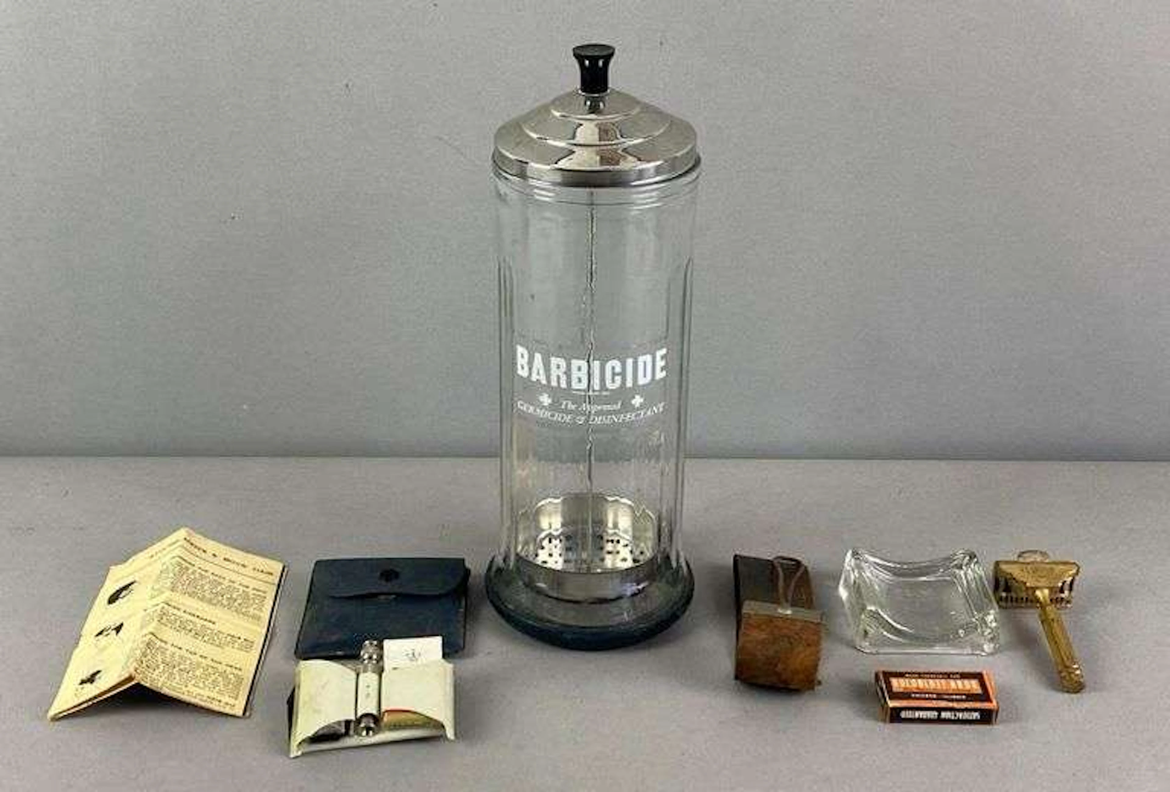 Group of Vintage Barber Items
