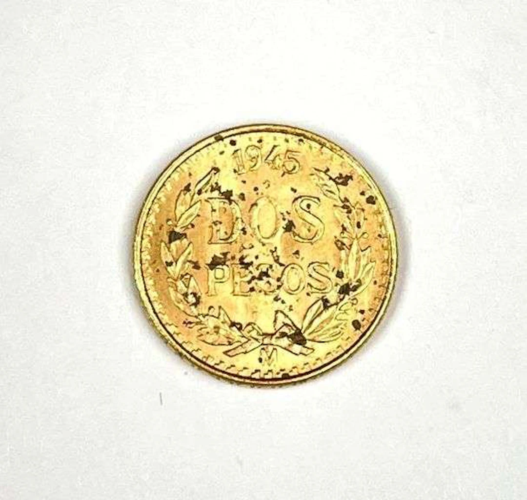 1945 Mexico Dos Peso Gold Coin
