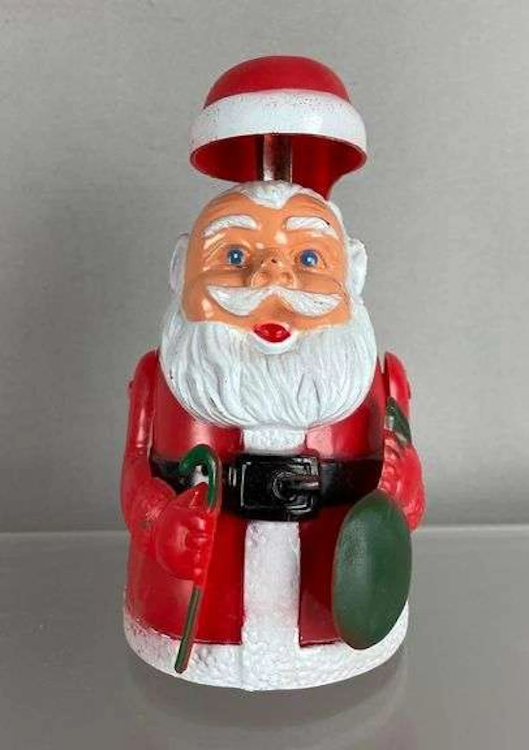 Vintage Ace Mechanical Rolling Plastic Santa Toy