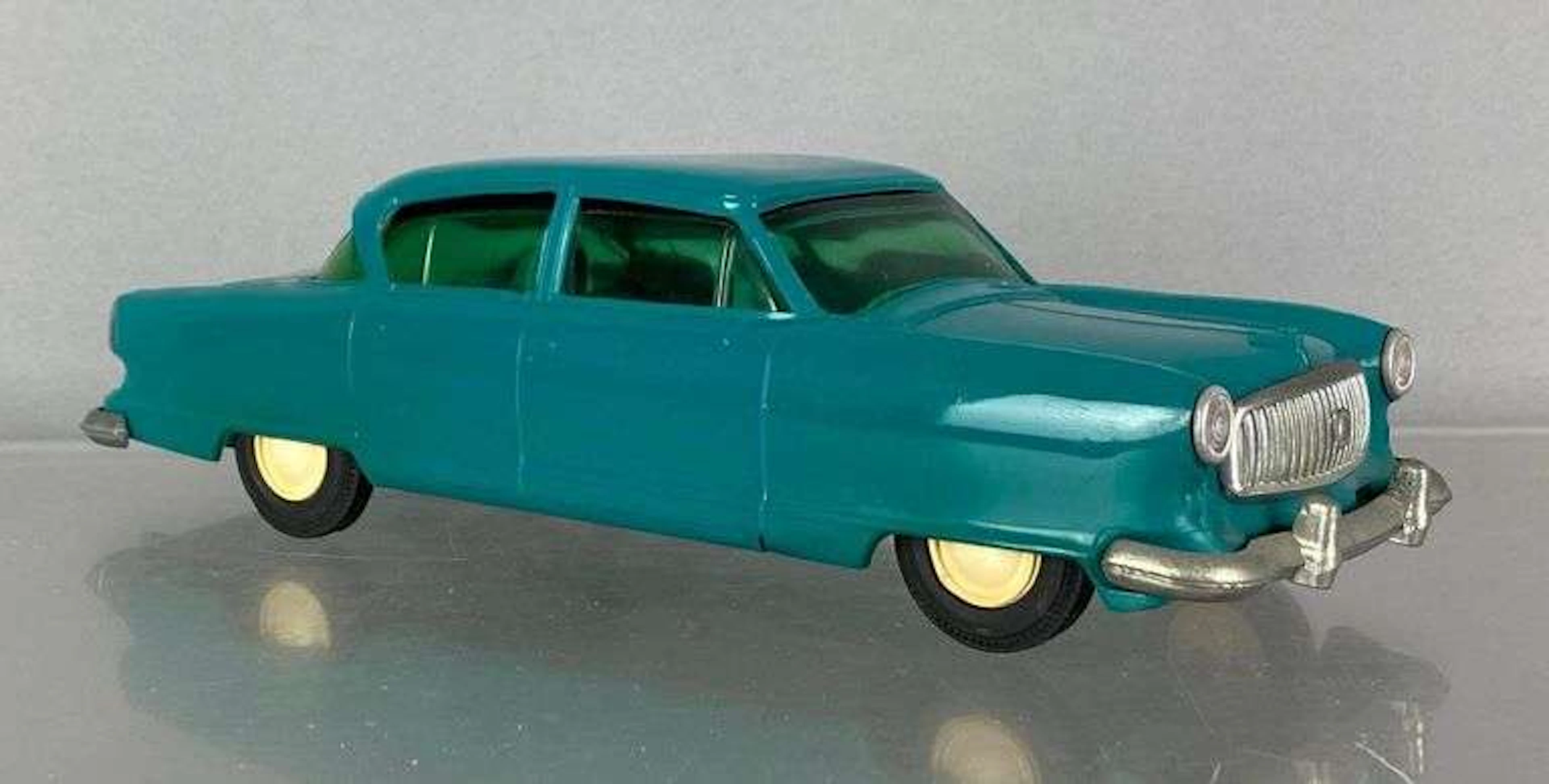 1953 Tri-Miniatures Nash Carable Turquoise Friction Dealership Promo Car