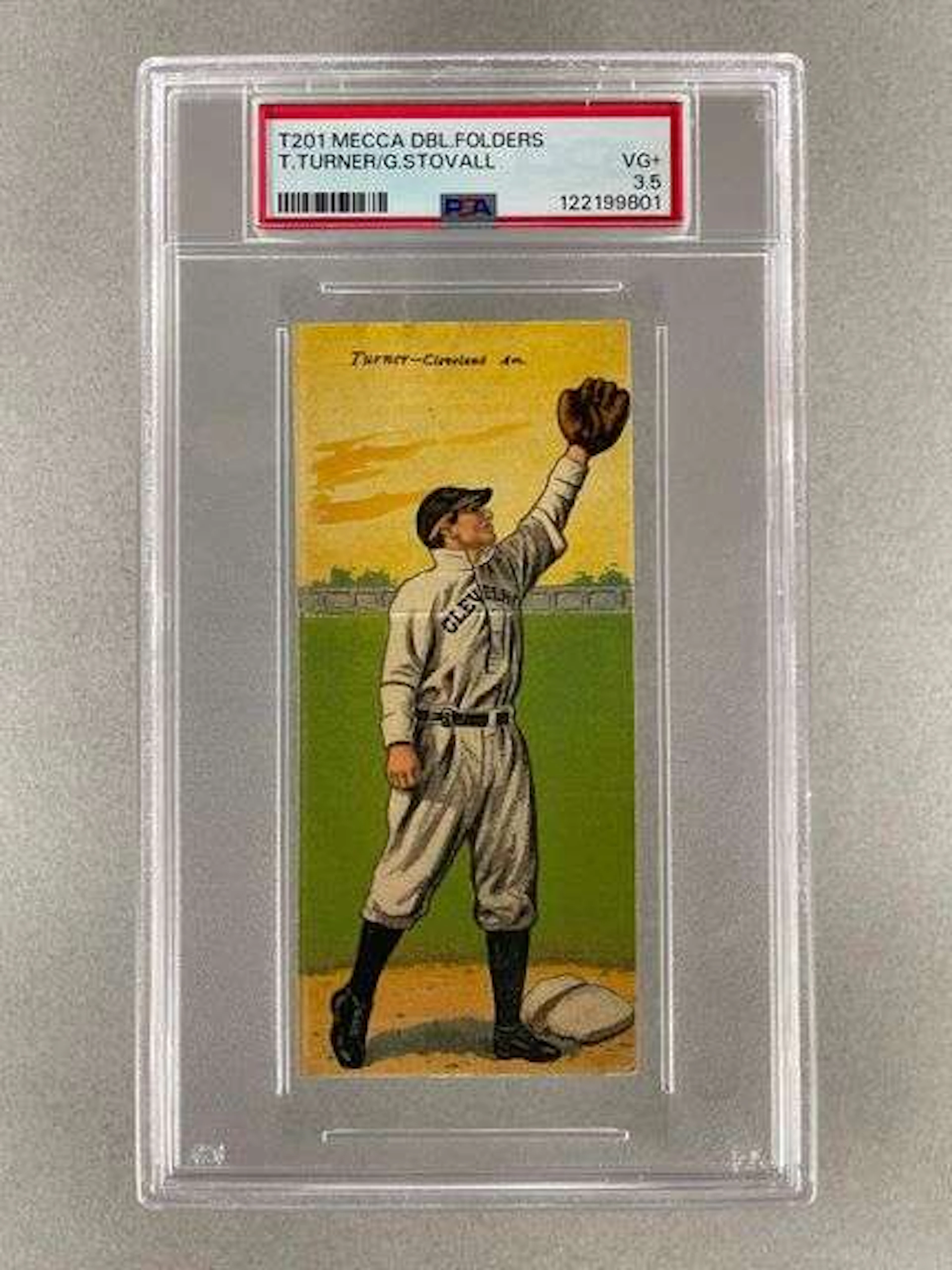 T201 Mecca Double Folders T. Turner/ G. Stovall PSA 3.5