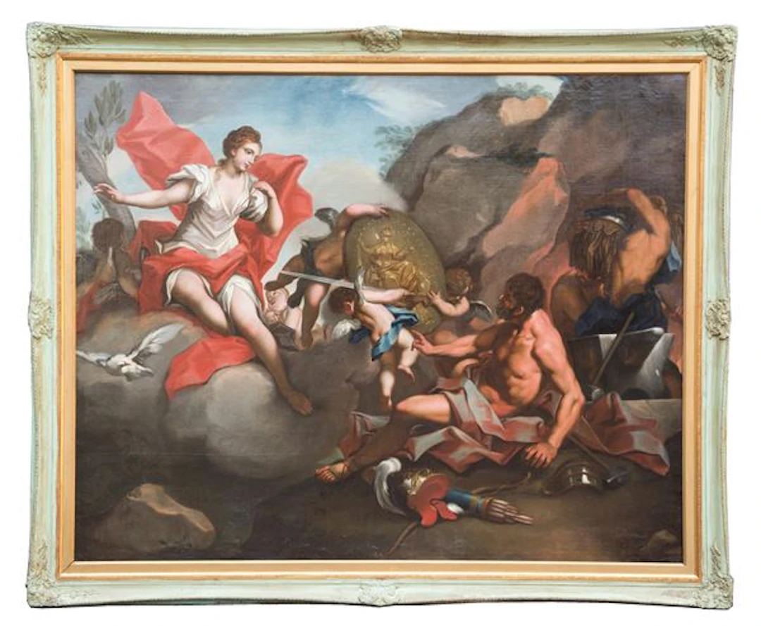 ANTONIO BALESTRA : Dipinto "TETI NELLA FUCINA DI VULCANO" - Asta ASTA