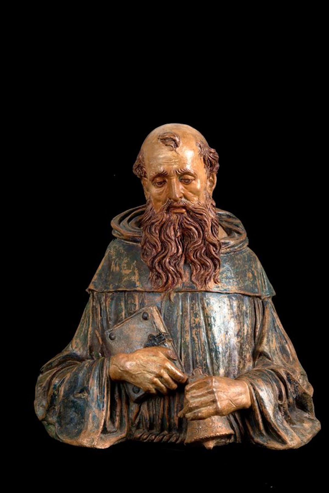 FRANCESCO DI GIORGIO MARTINI : Busto in terracotta "BUSTO DI FRATE"