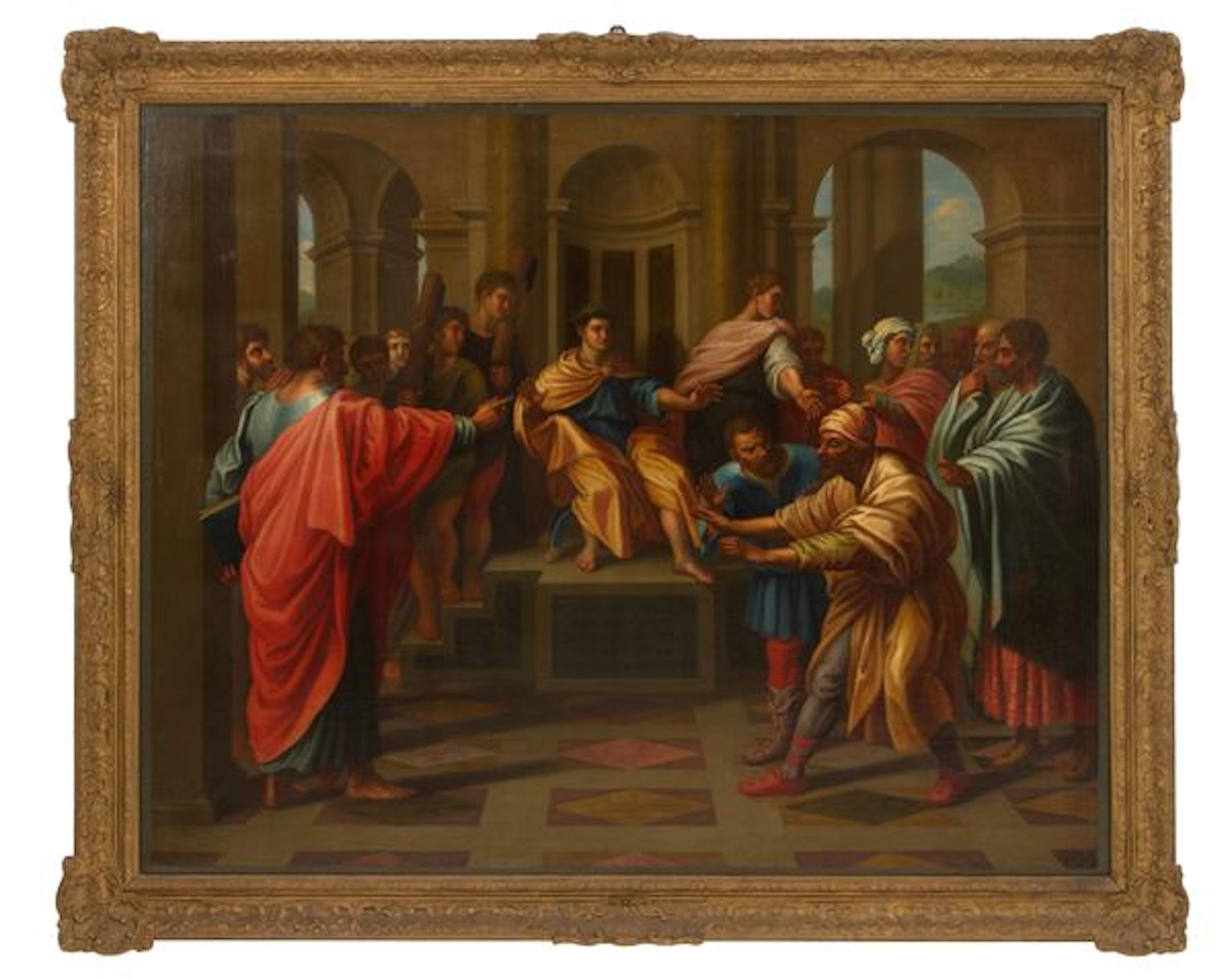 VINCENZO CAMUCCINI : Dipinto "L'ACCECAMENTO DI ELYMAS" - Asta ASTA