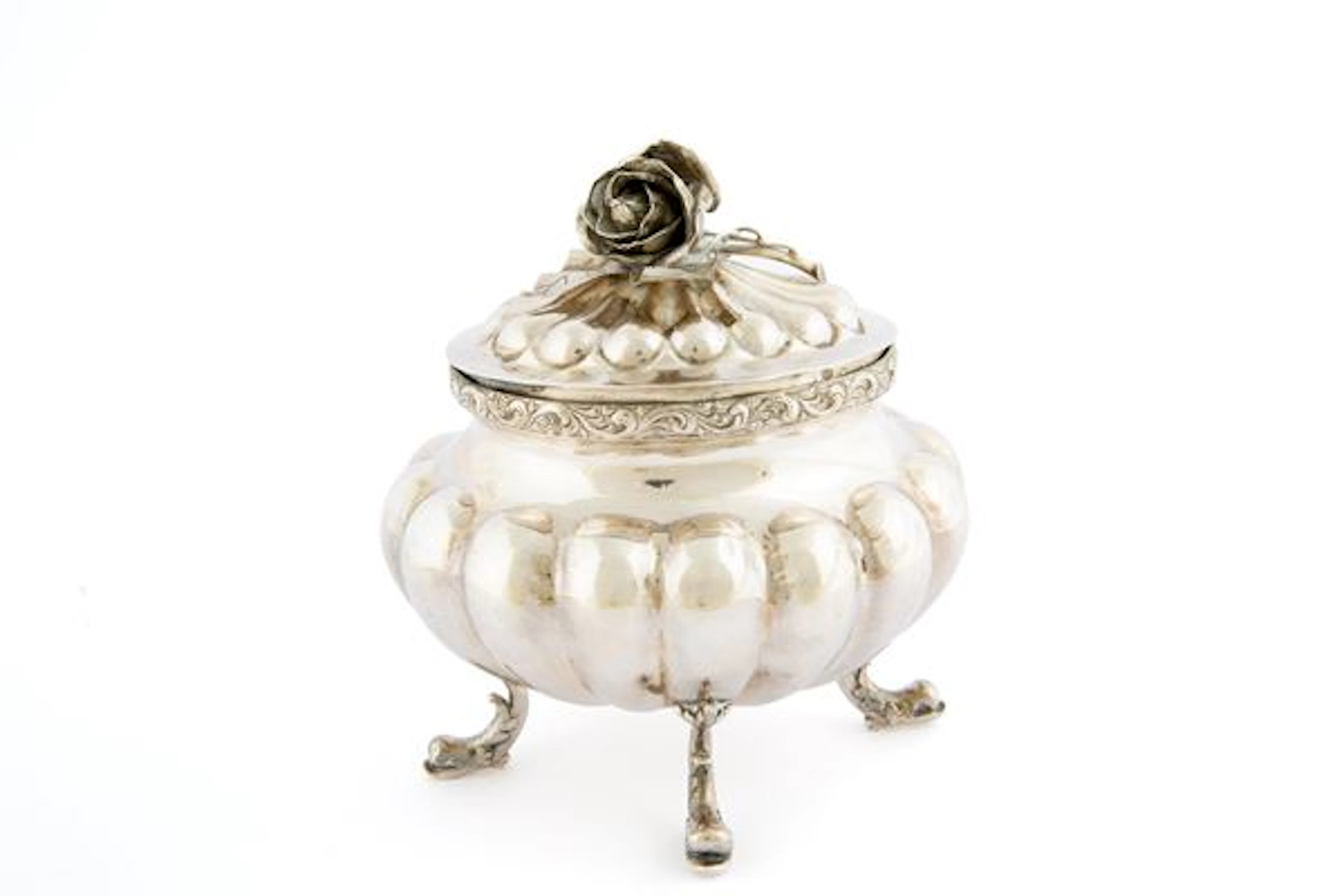 Silver sugar bowl