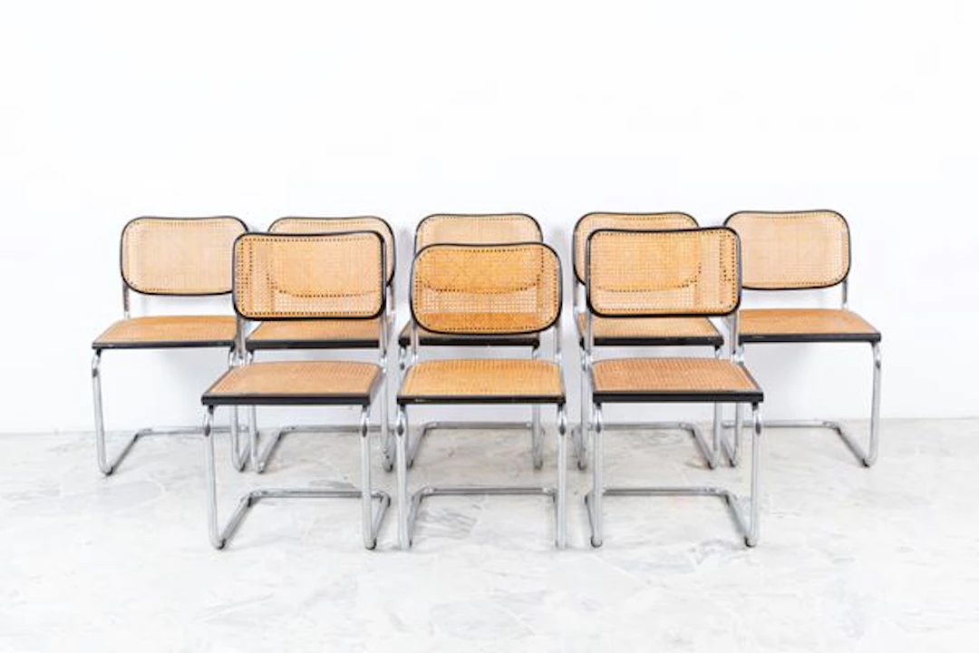 MARCEL BREUER : Otto sedie di cui sei modello Cesca - Asta ASTA 109: