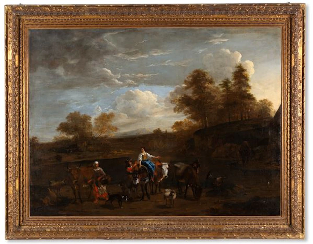 ABRAHAM BEGEYN : Dipinto "PERSONAGGI CON ANIMALI" - Asta ASTA 109: