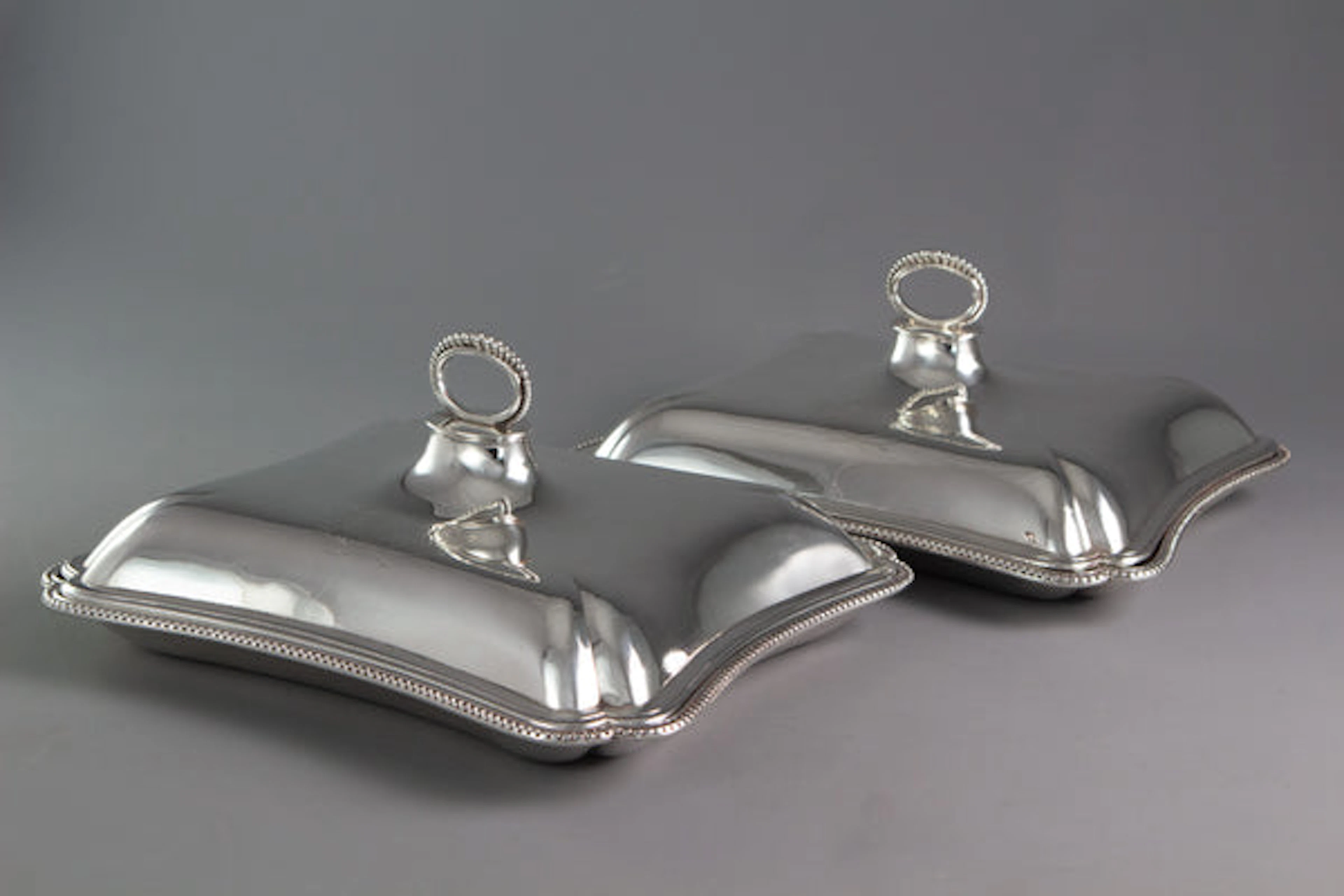 A Pair of 18th Century Entrée Dishes, 1784 and 1792 by Carter, Daniel & Sharp