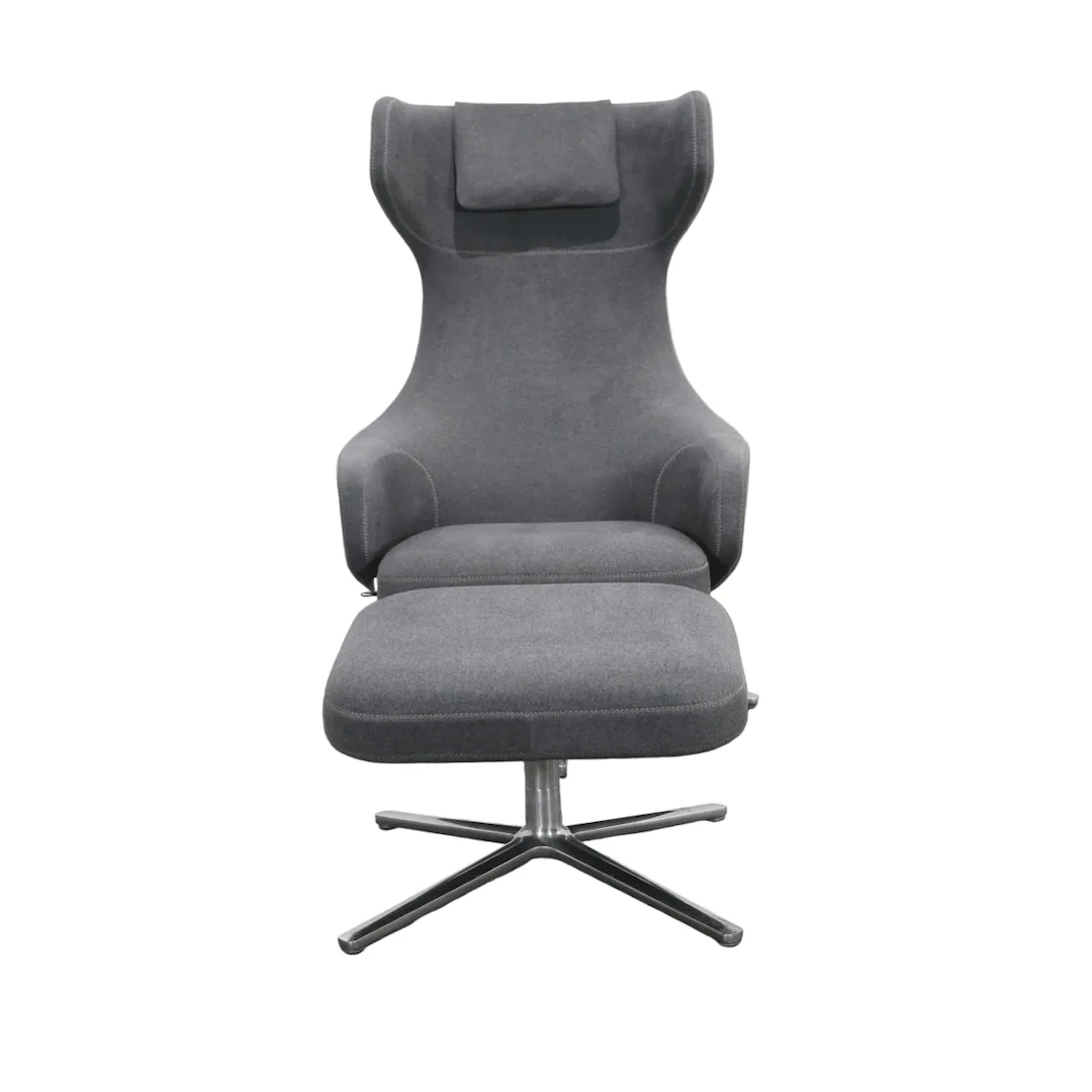 Vitra Grand Repos Lounge Chair & Footstool by Antonio Citterio