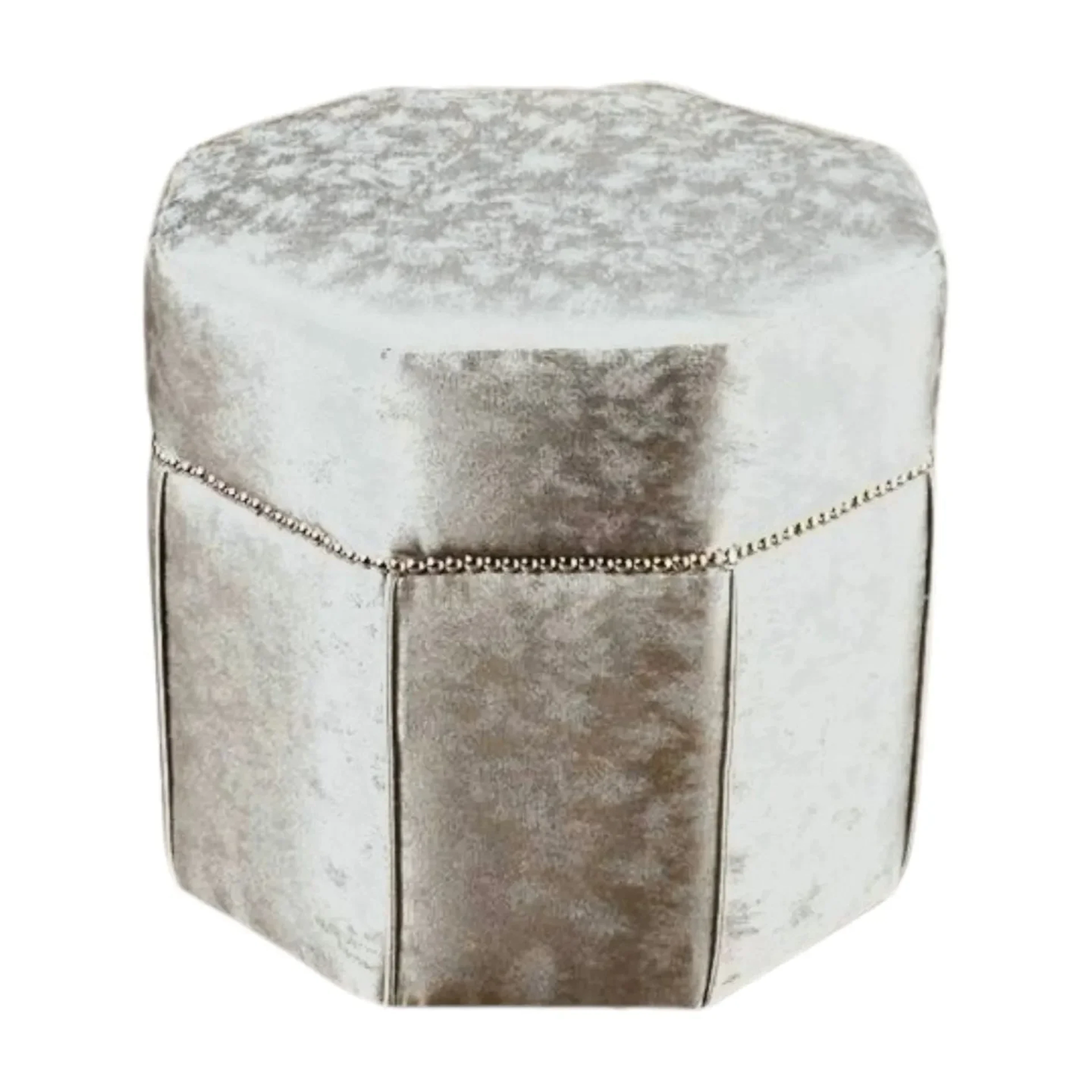 Eichholtz Fabric Covered stool in Grey