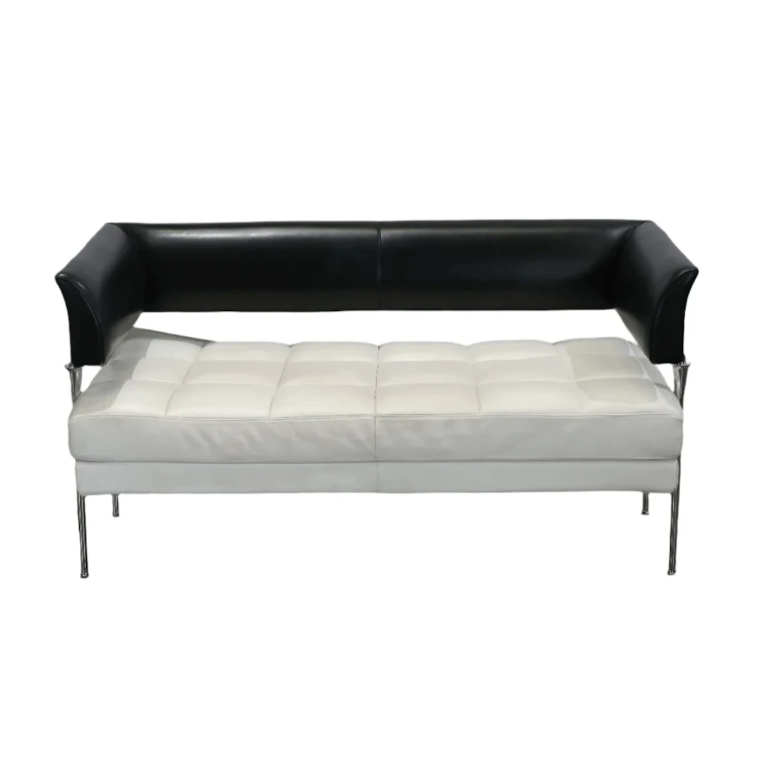 Poltrona Frau Hydra Castor Leather Sofa by Luca Scacchetti - White