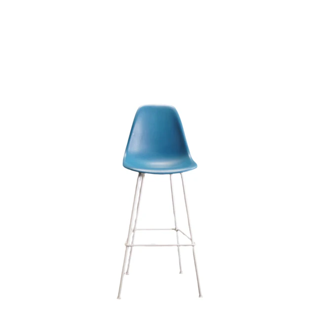 Herman Miller Blue Moulded Plastic Stool by Charles & Ray Eames