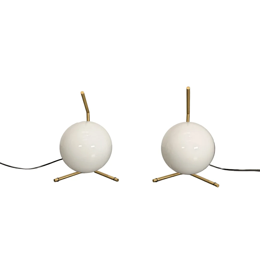 Flos IC Table 1 Low Table Lamps by Michael Anastassiades, Set of Two
