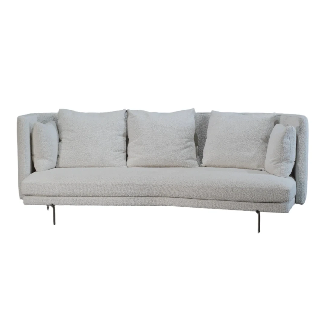 Minotti Torii Angled Low Sofa in Boucle by Nendo