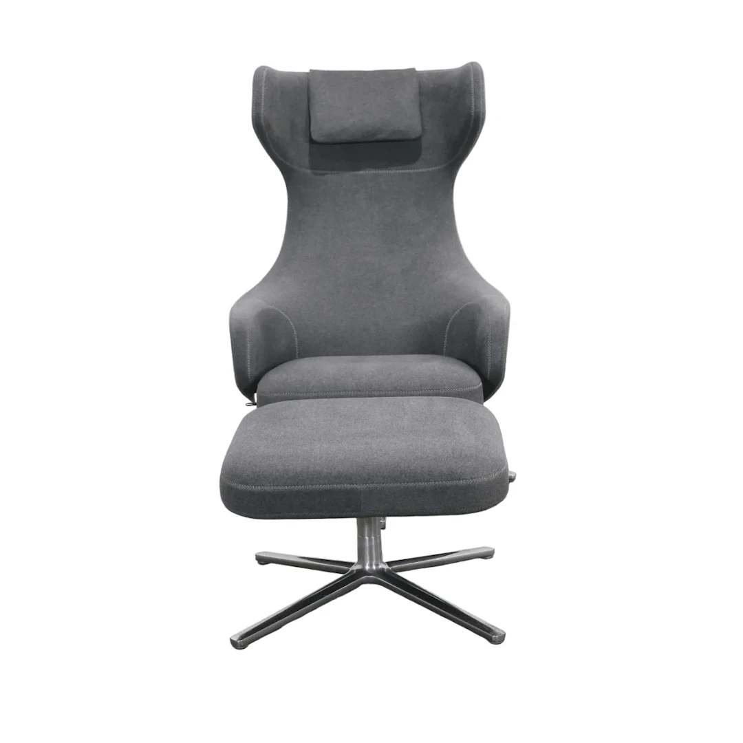 Vitra Grand Repos Lounge Chair & Footstool by Antonio Citterio