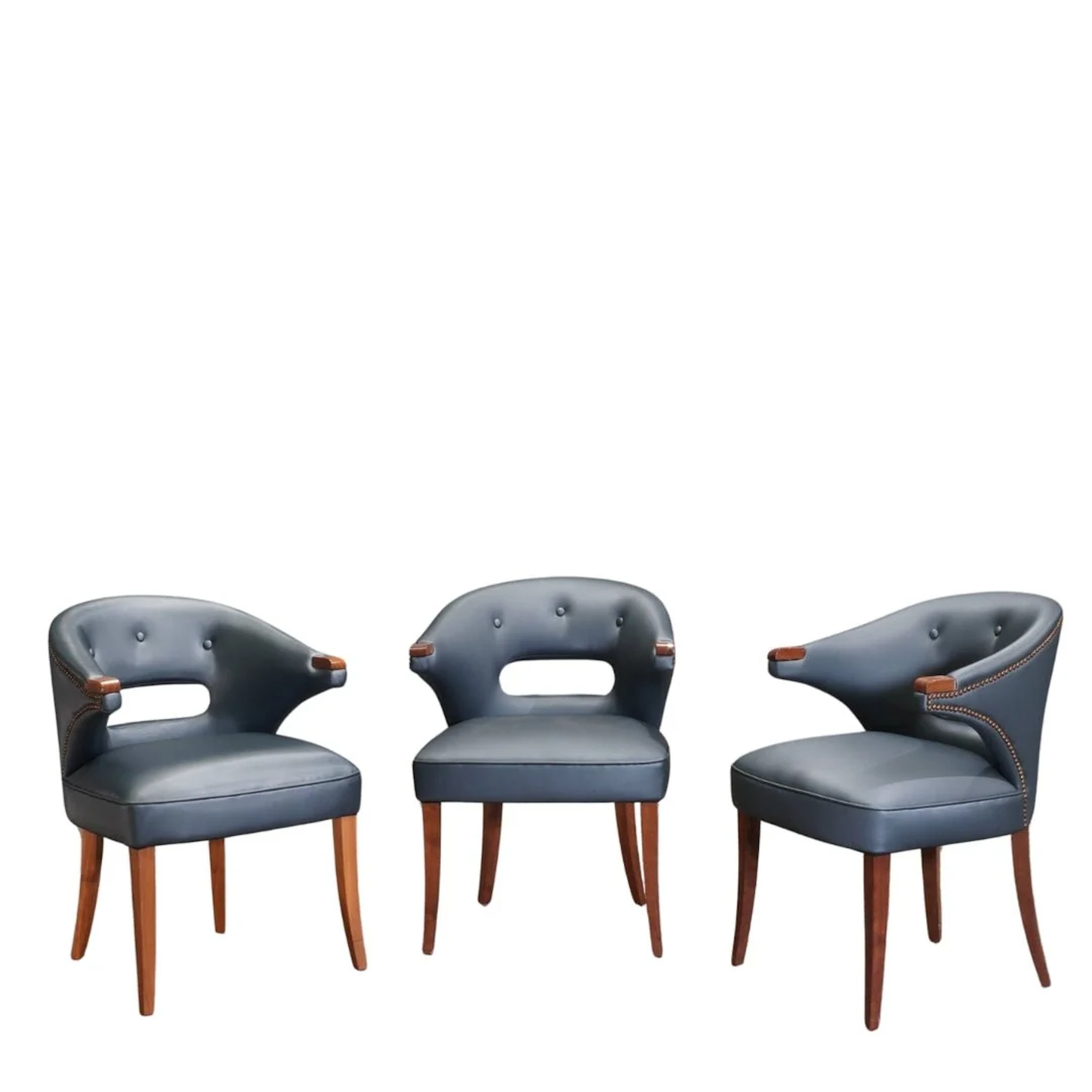 Brabbu Nanook Faux Leather Dining Chair, Set of Three