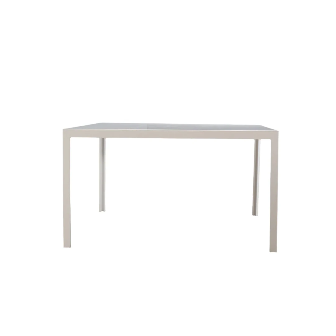 Porro Fractal Square Table in White Corian