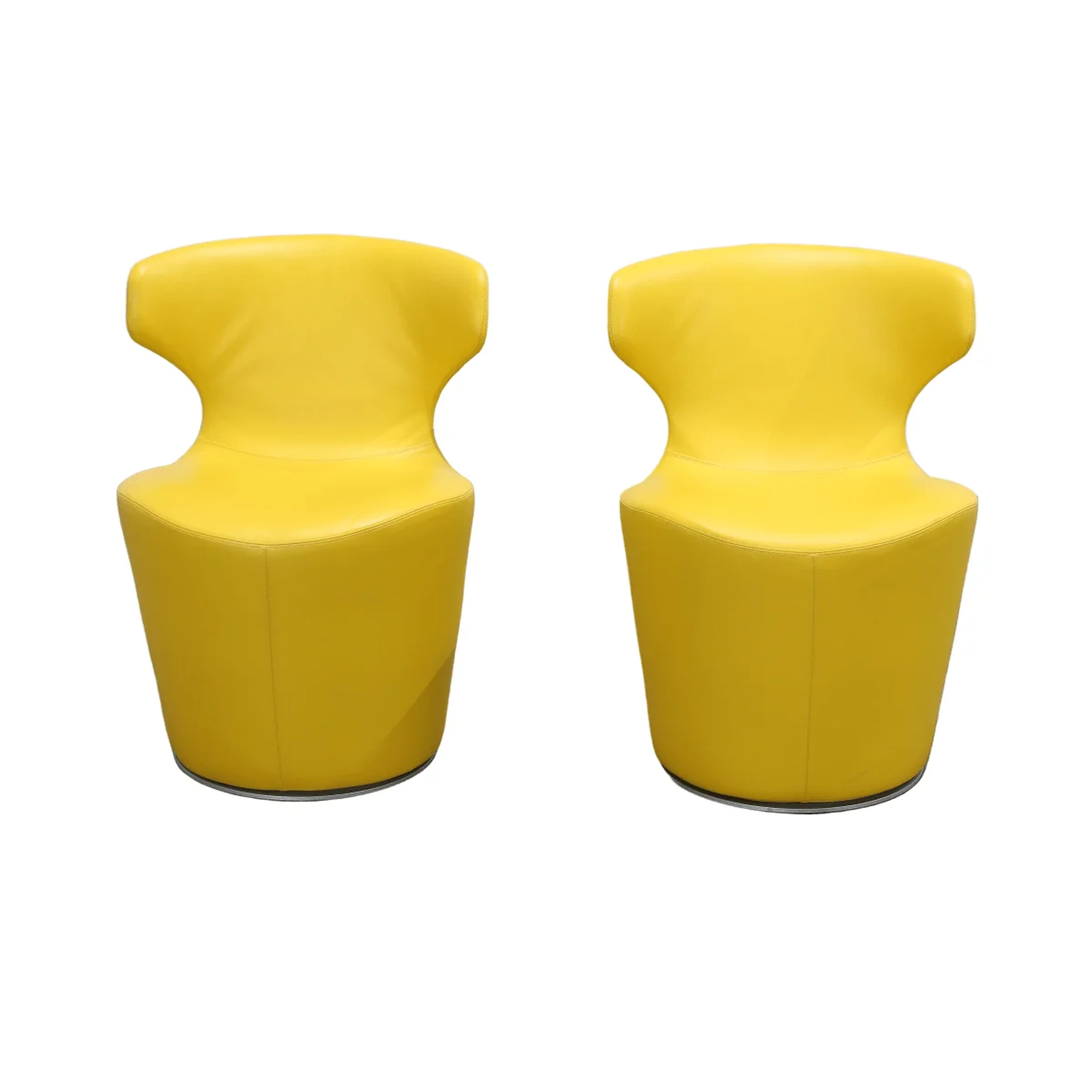 B&B Italia Yellow Papilio Chairs by Naoto Fukasawa, Set of Four