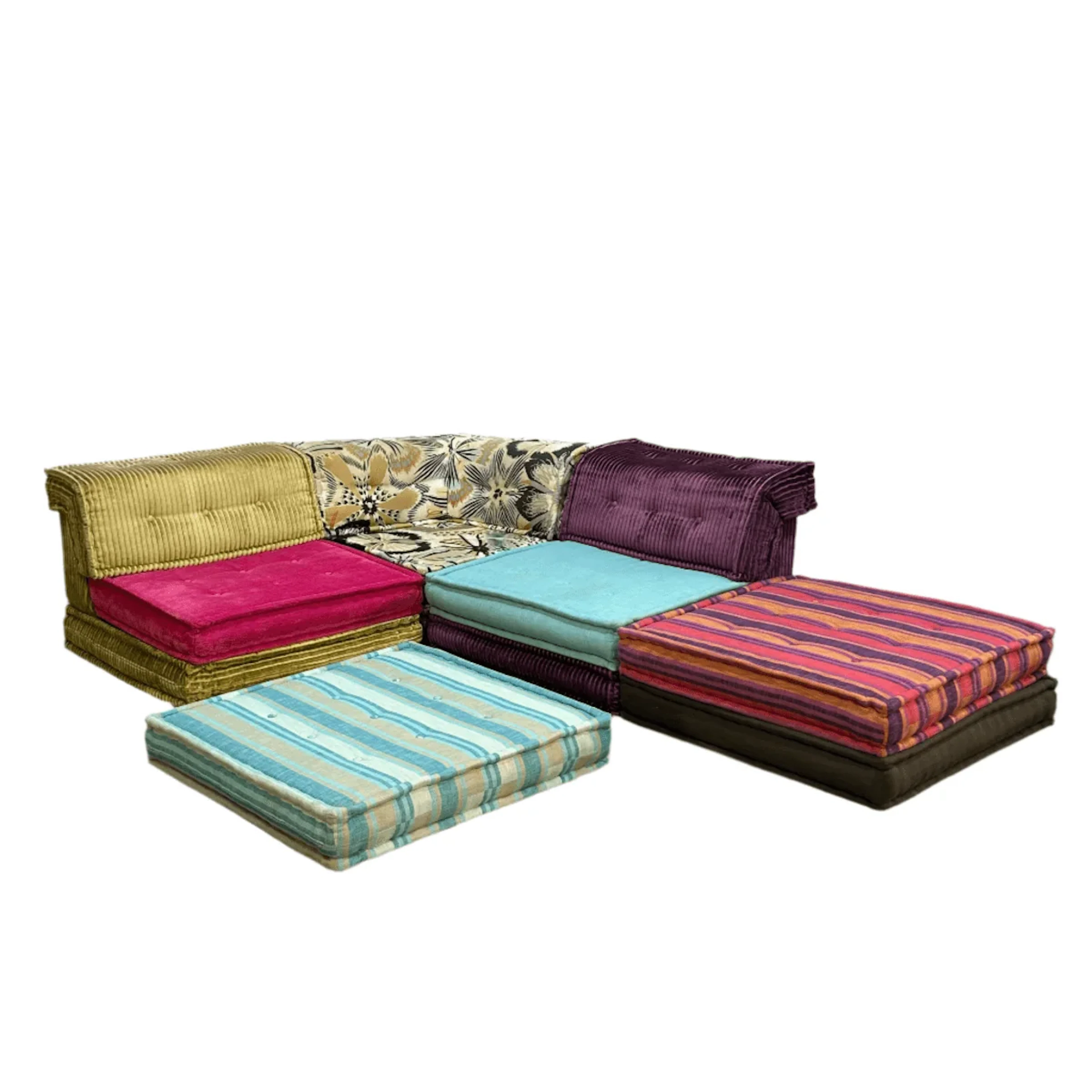 Roche Bobois Twelve Piece Mah Jong Sectional Sofa Set