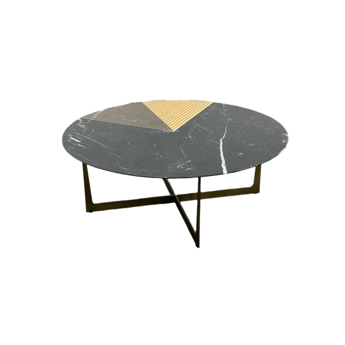 Large Gold Radius Coffee Table by Alex Mint