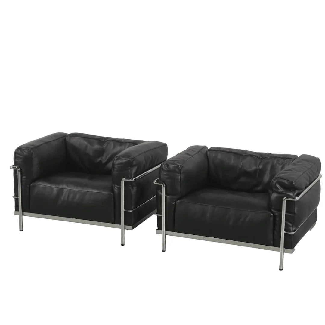 Cassina LC3 Armchair, Set of Two