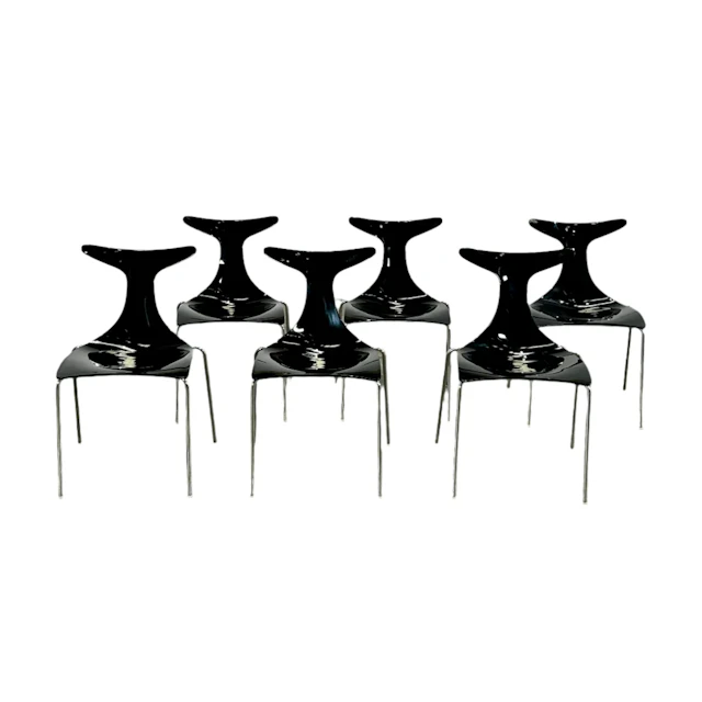 Ciacci Kreaty Delfy Dining Chairs by Gino Carollo, Set of Six