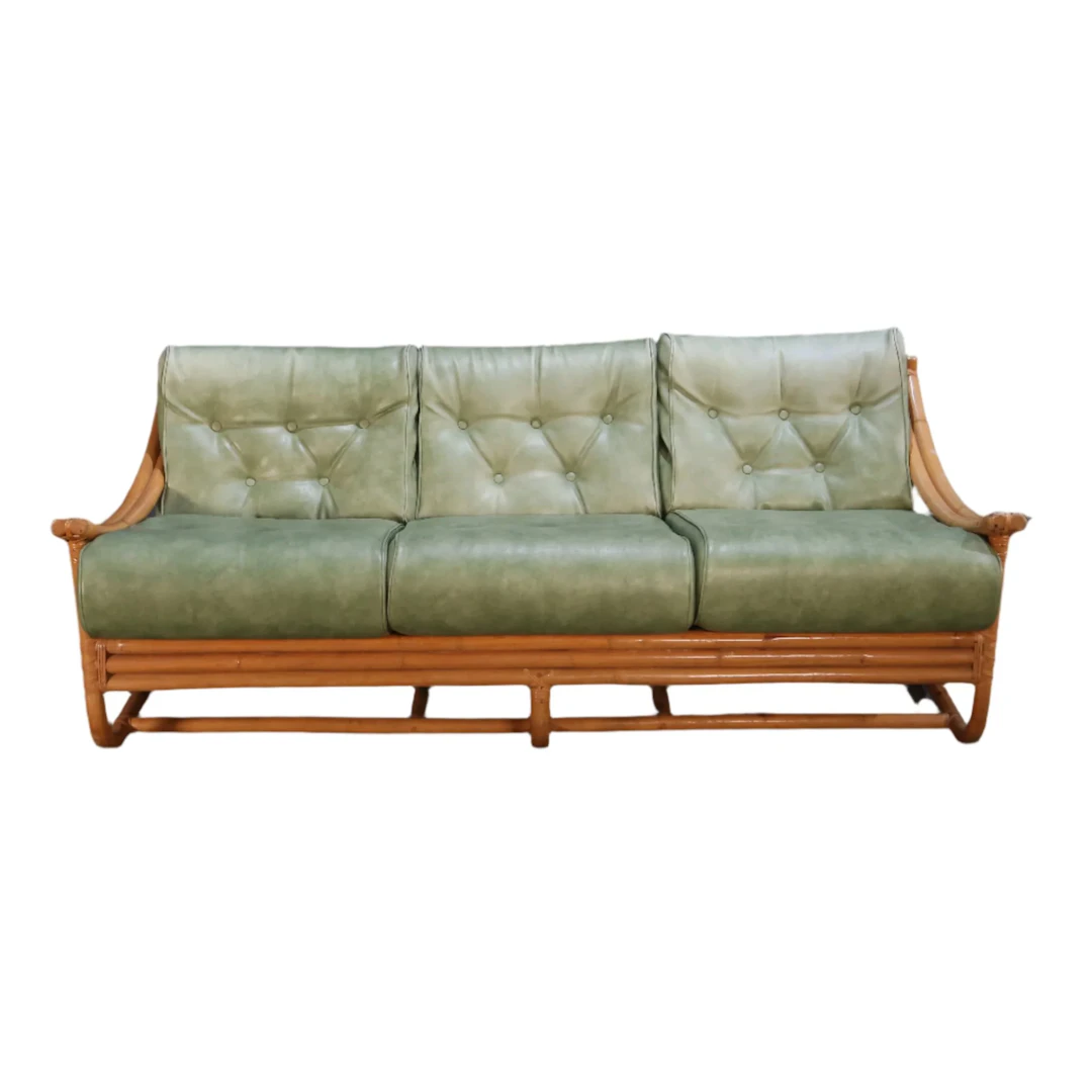 Mid Century Bamboo Sofa by Angraves of Leicester
