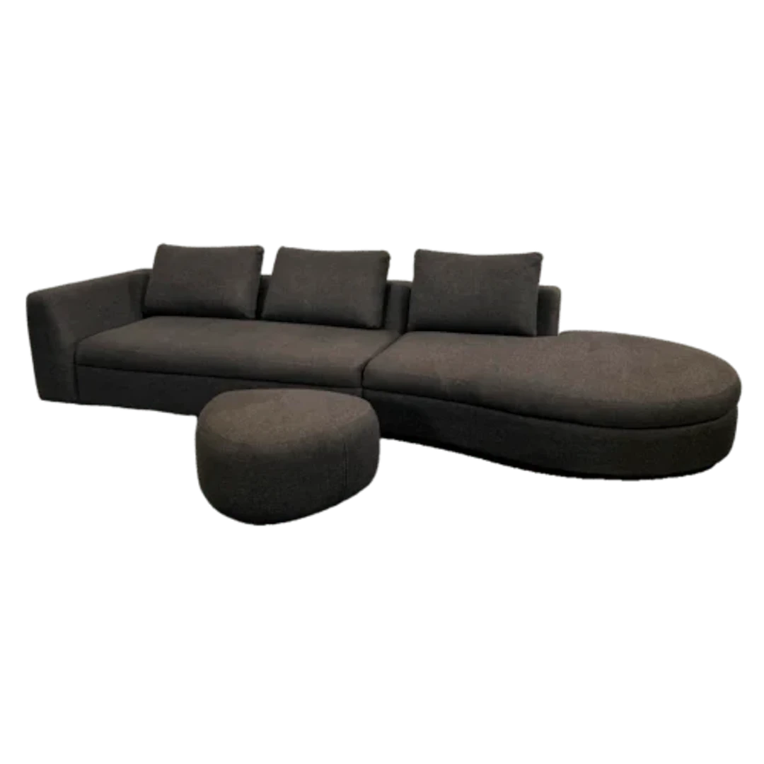 BoConcept Bergamo Sofa and Bermuda Footstool