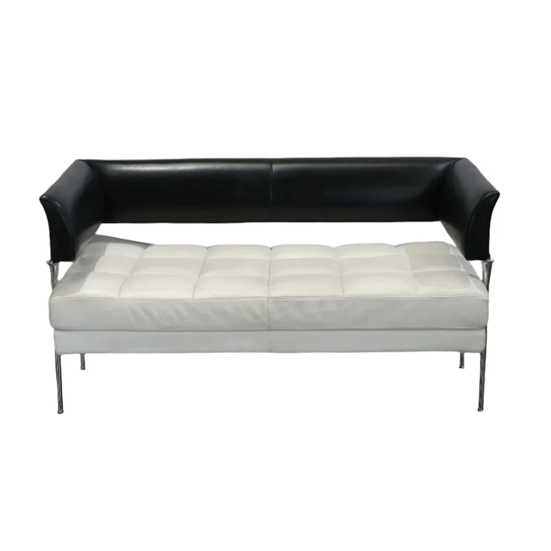 Poltrona Frau Hydra Castor Leather Sofa by Luca Scacchetti - White