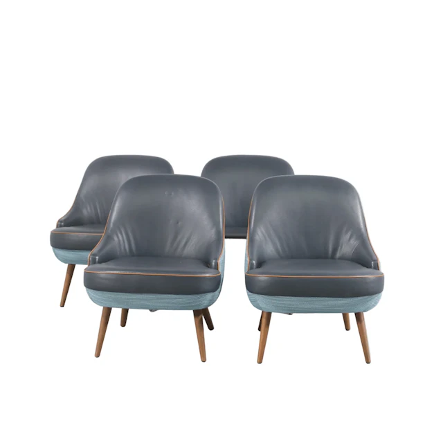 Walter Knoll 375 Armchairs, Set of Four