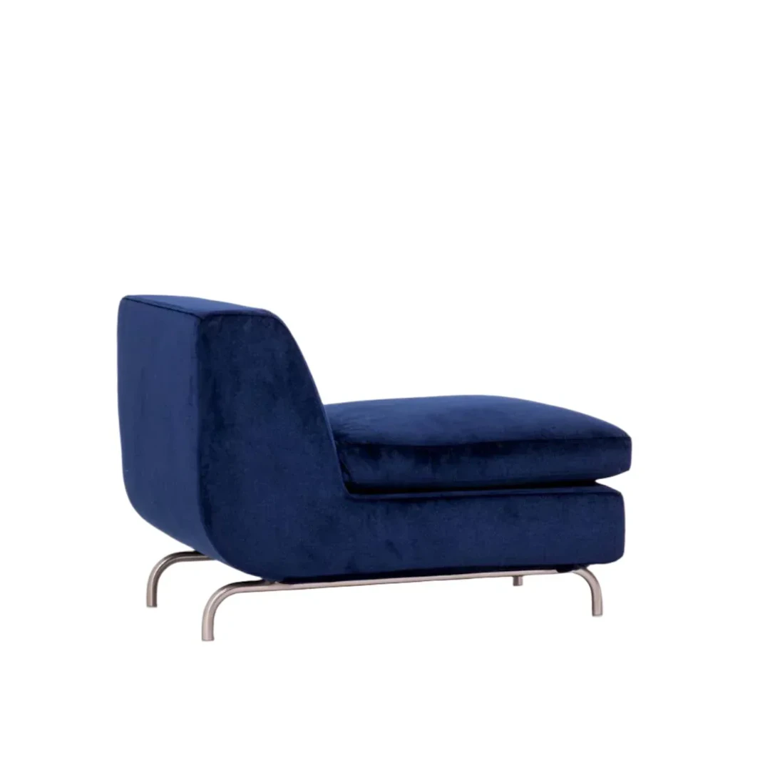 Minotti by Rodolfo Dordoni Dubuffet Blue Velvet Armchair