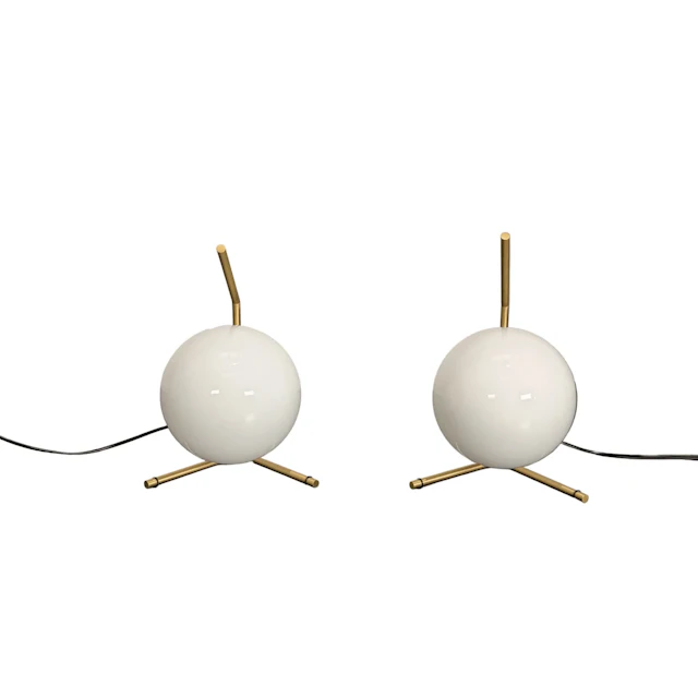Flos IC Table 1 Low Table Lamps by Michael Anastassiades, Set of Two