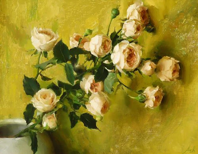 Ashwini Bharathula (b. 1984) – Roses and Green Gold (2024)