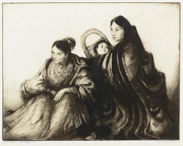 Gene Kloss (1903 – 1996) – Apache Women at the Fiesta