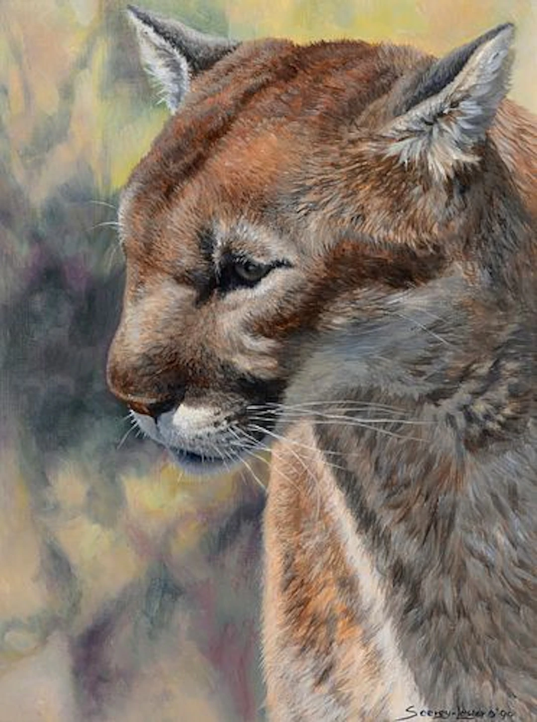John Seerey-Lester (1945 – 2020) – Cougar Contemplation (1990)