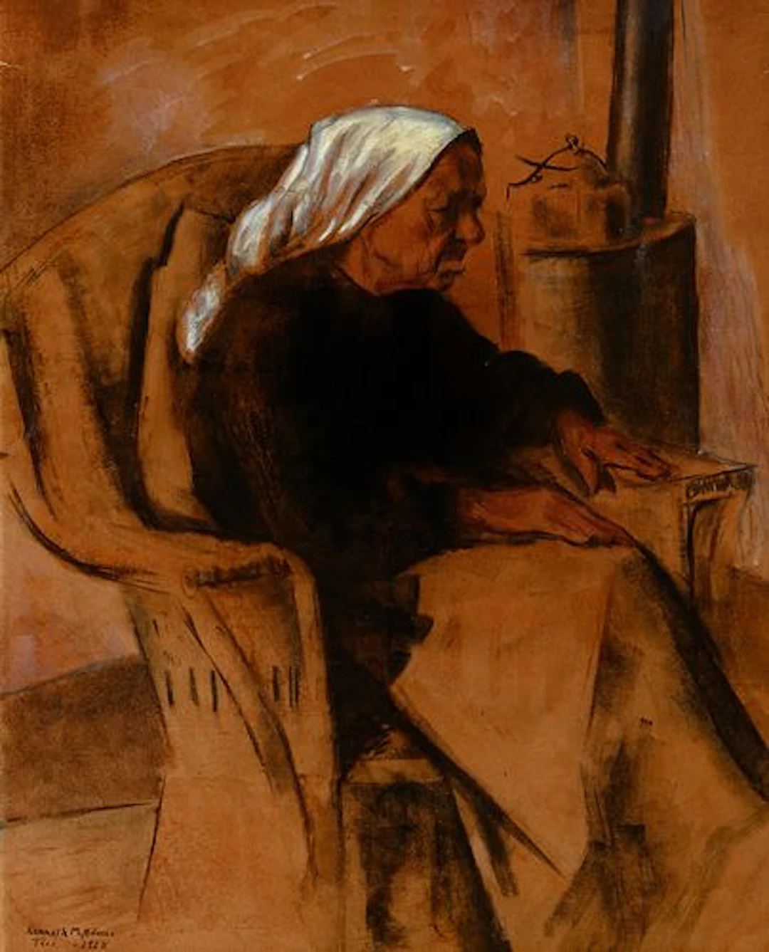 Kenneth Miller Adams (1897 – 1966) – Elder Woman, Taos (1928)