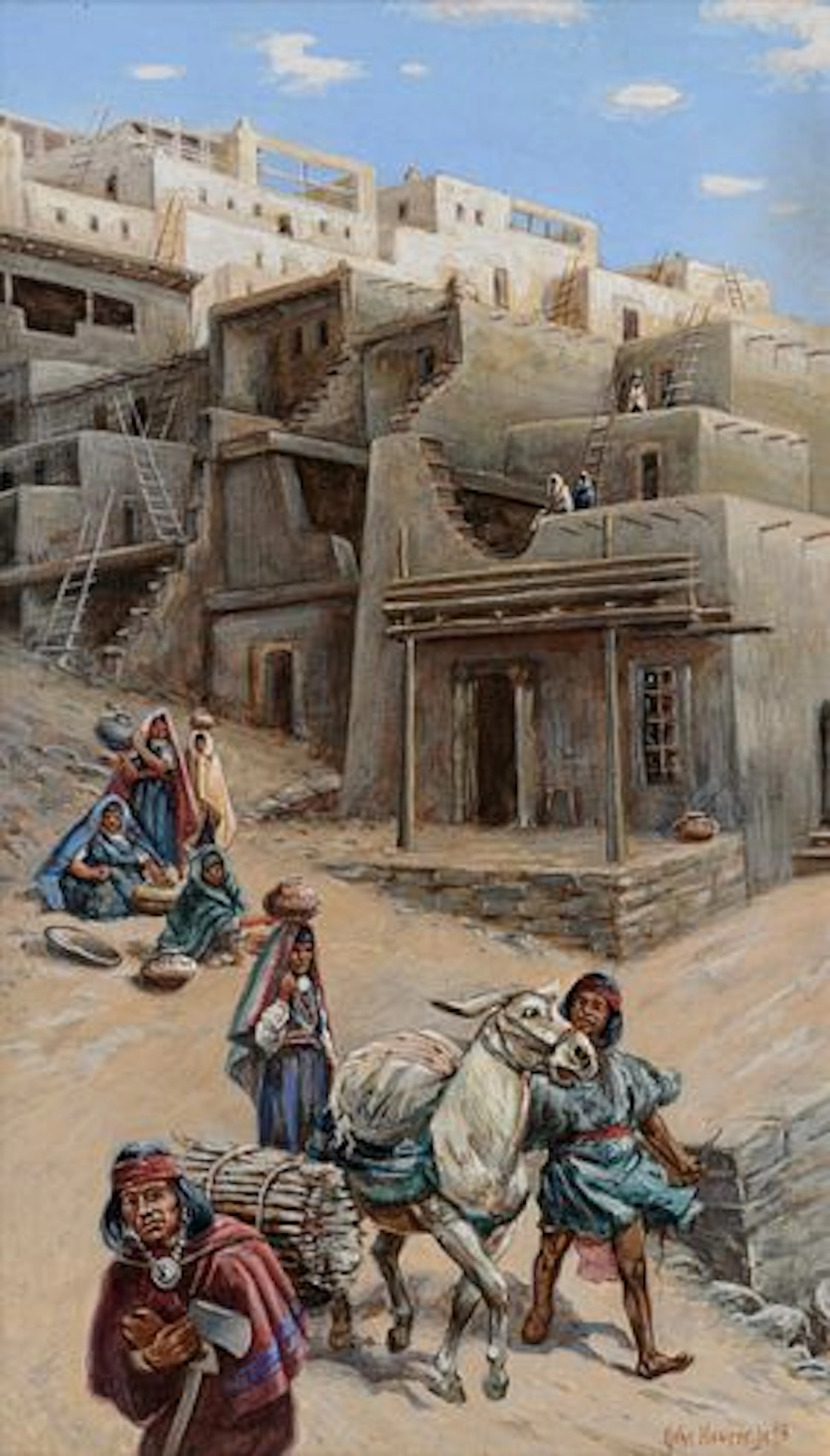 John Hauser (1859 – 1913) – Toilers of the Pueblo (1895)