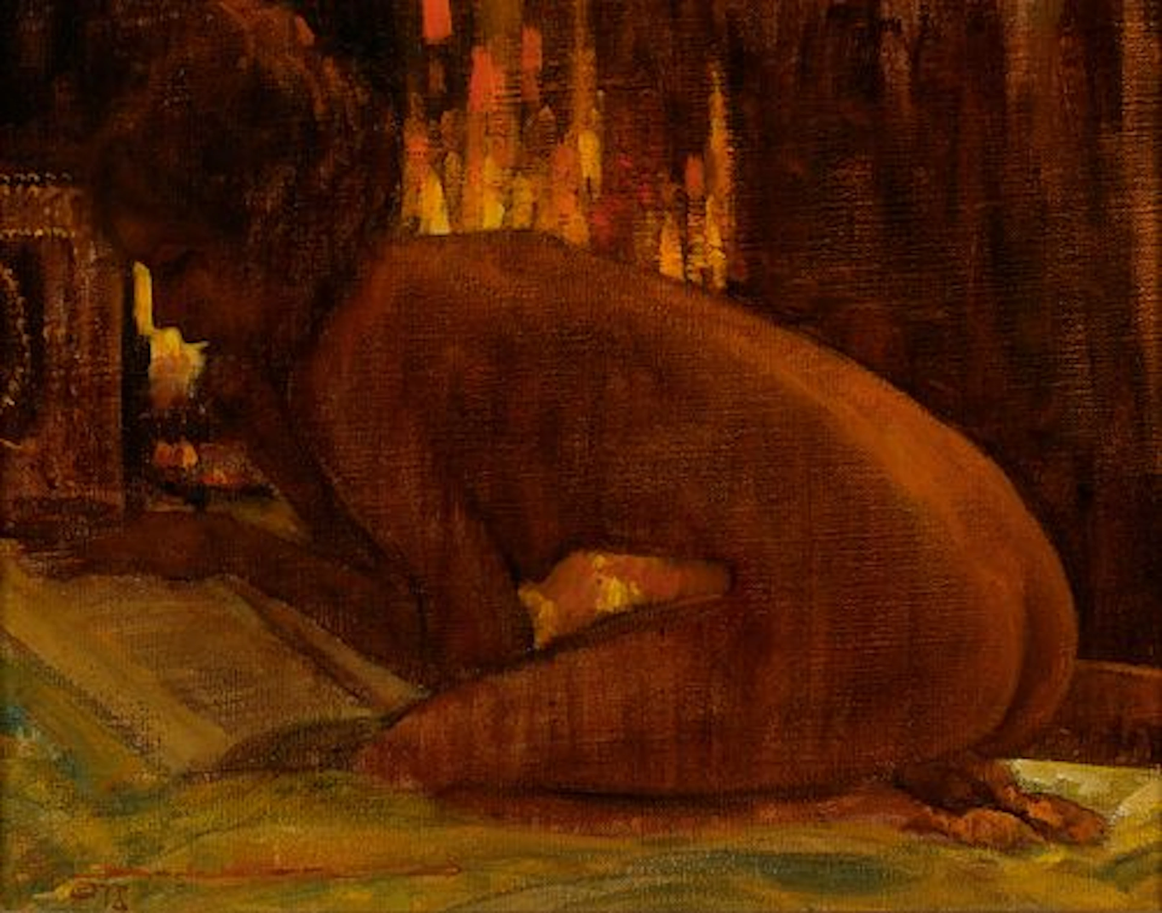 Dan Bodelson (b. 1949) – Nude by Fire (1978)