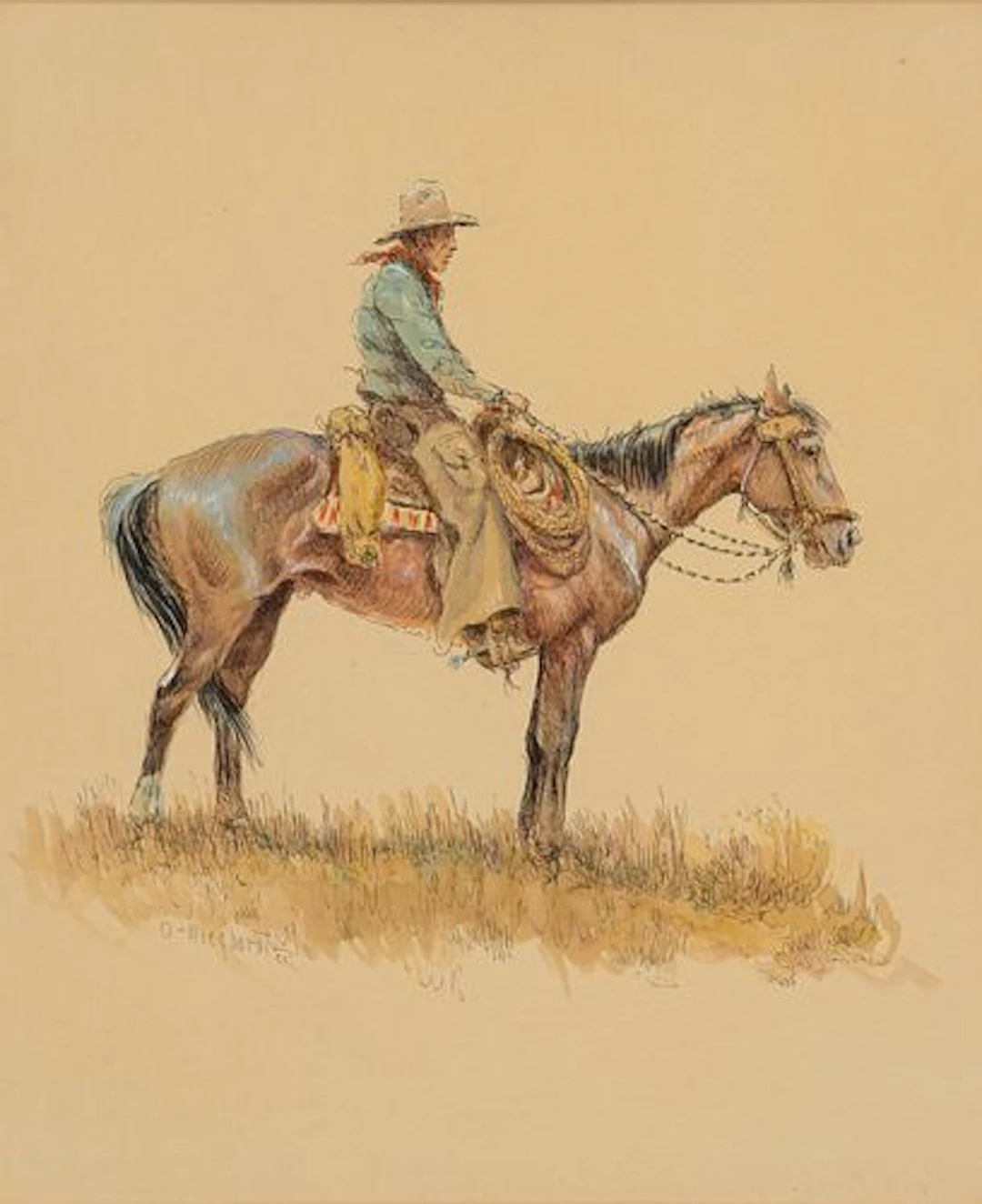 Olaf Wieghorst (1899 – 1988) – Cowboy Rider