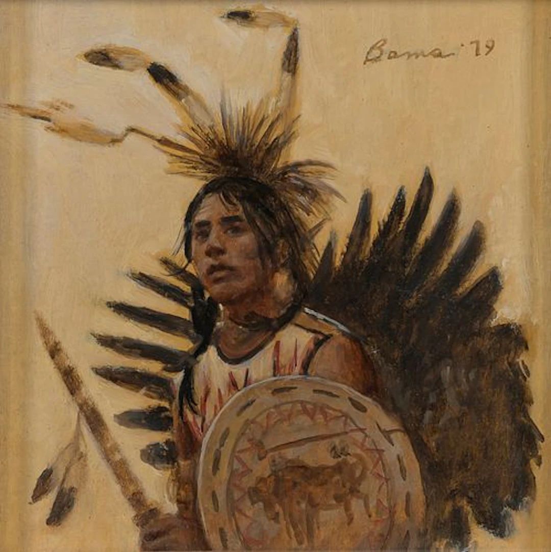 James Bama (1926 – 2022) – Indian with Shield (1979)