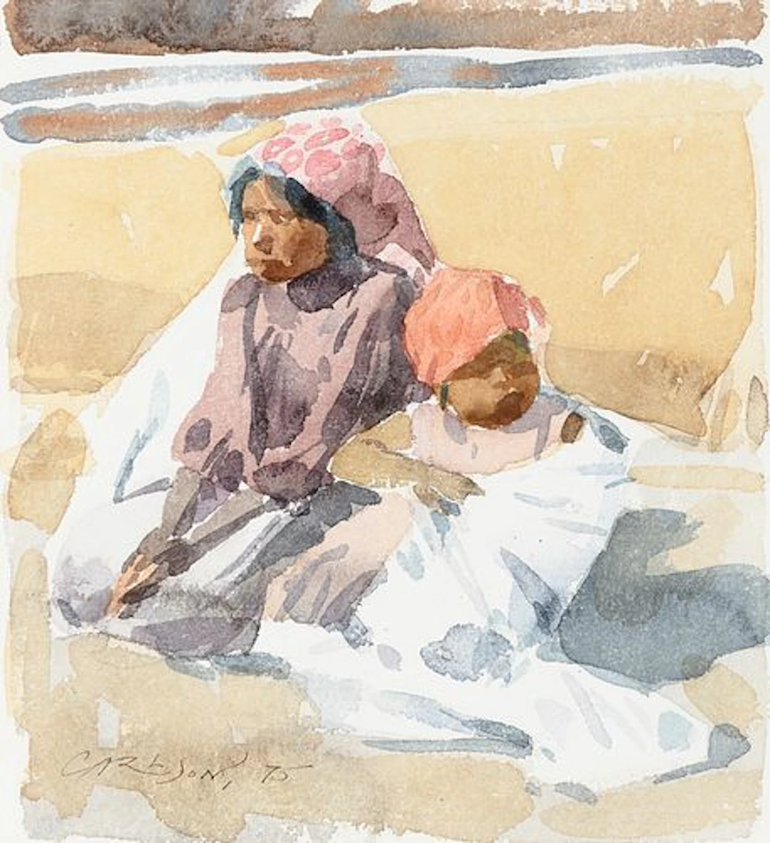 George Carlson (b. 1940) – Catalina and Sister (1975)