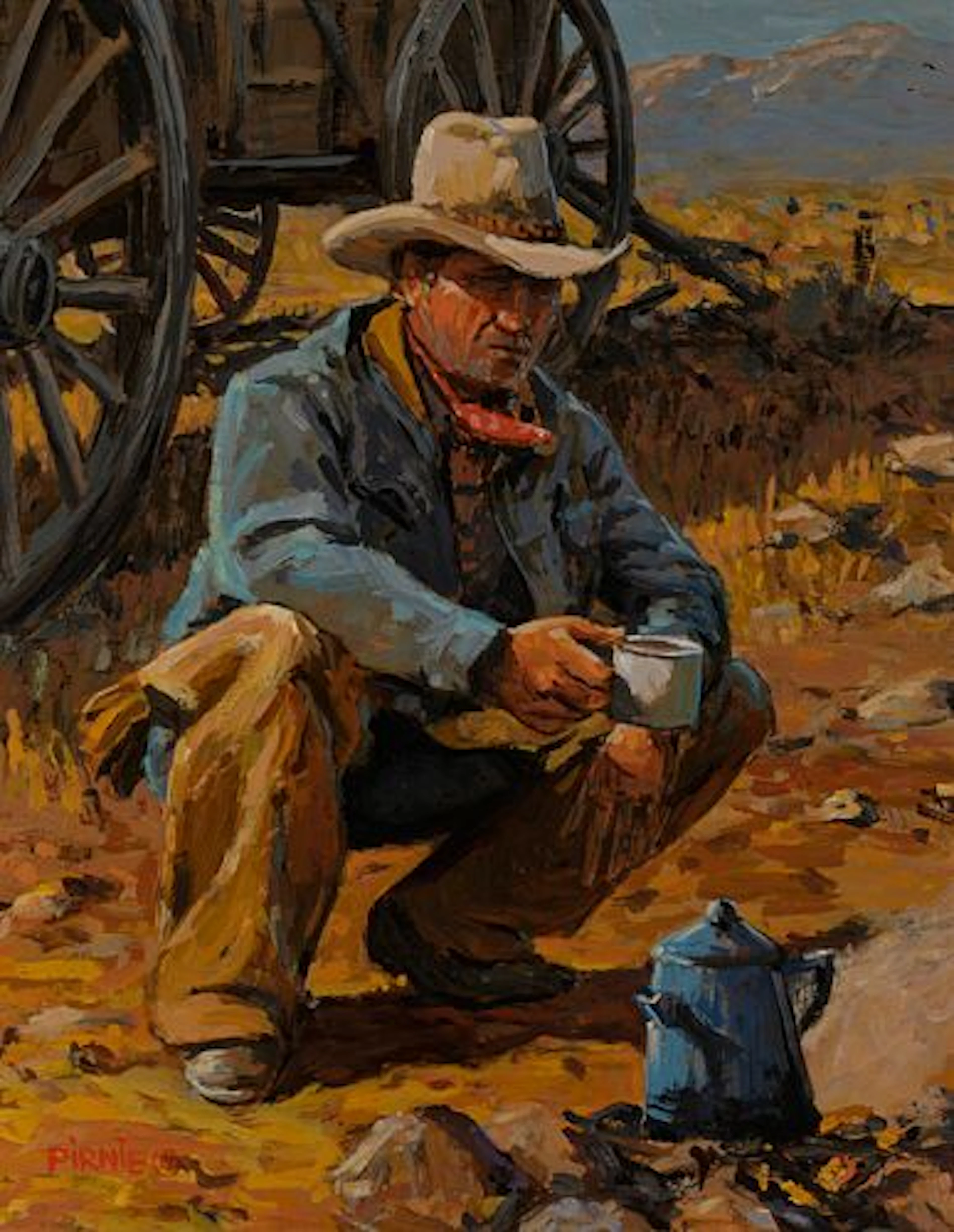 Larry Pirnie (b. 1940) – First Cup (1983)