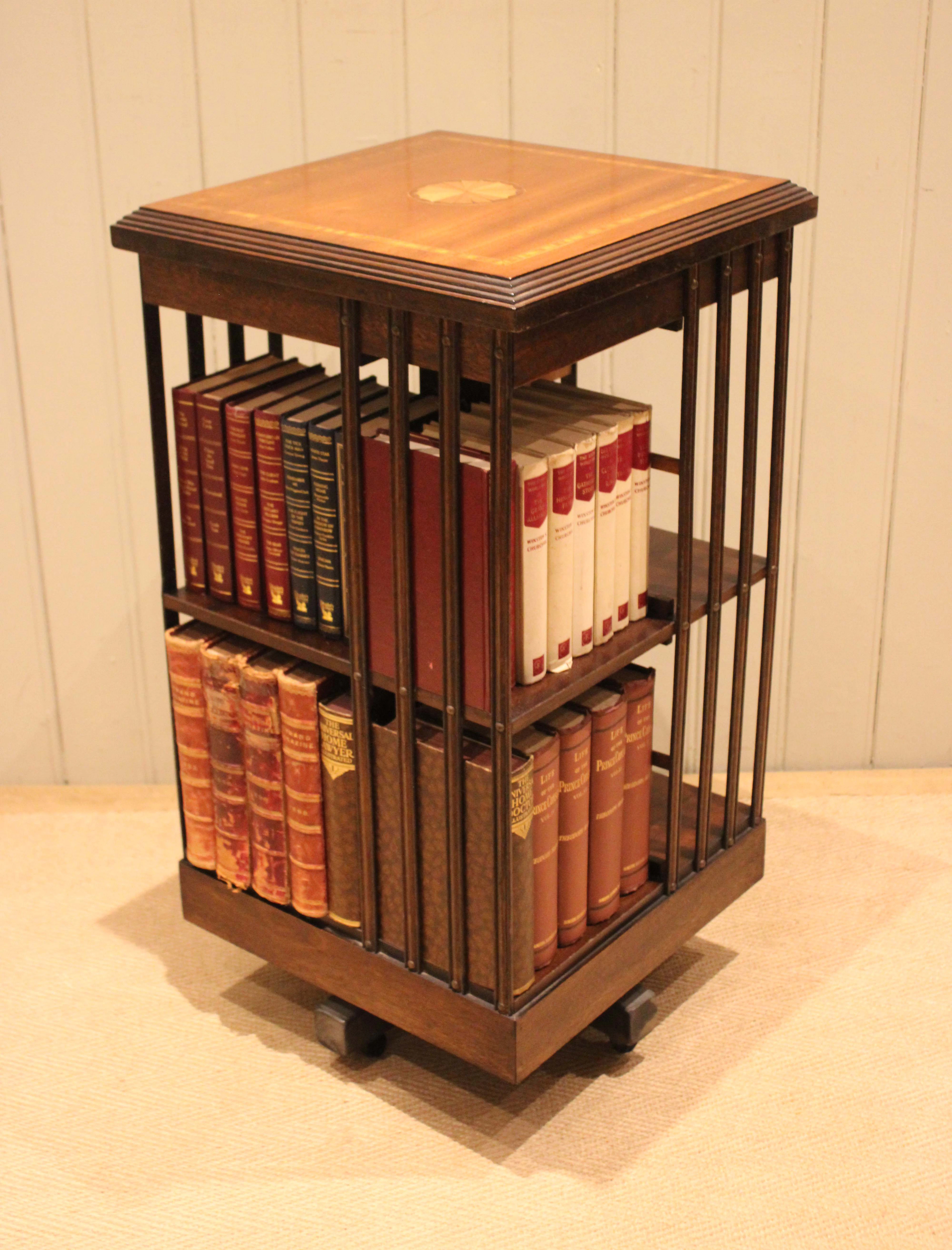Edwardian Style Mahogany Revolving Bookcase