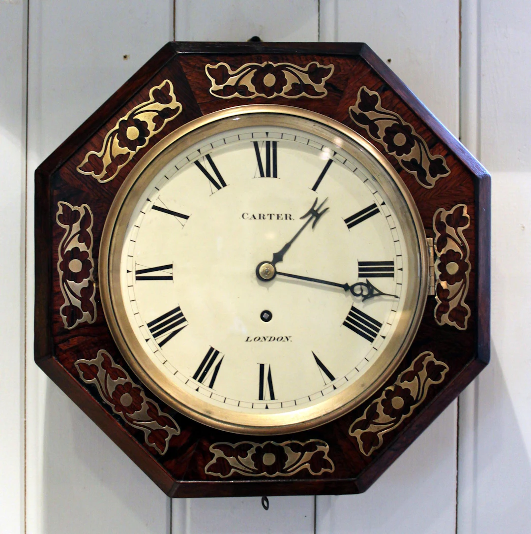 Small Regency Octagonal Wall Clock