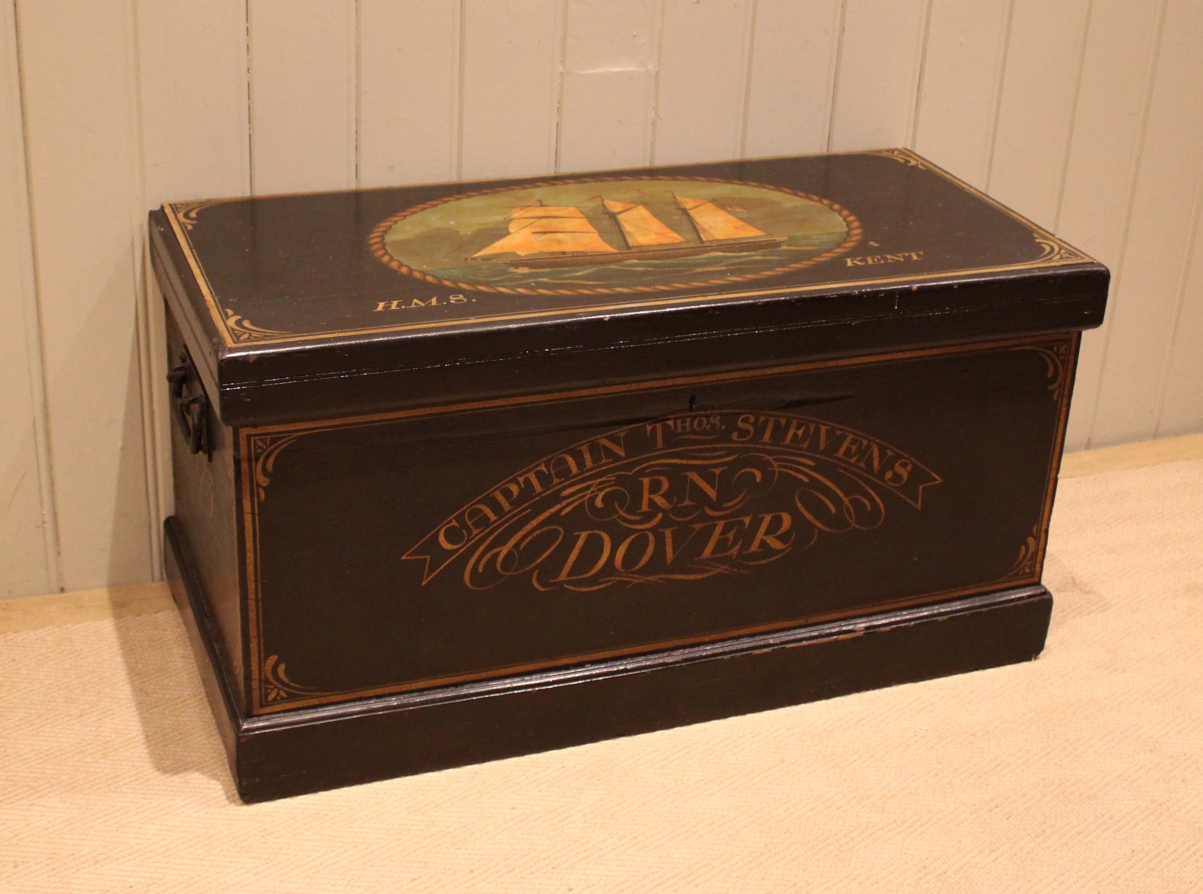 Nautical Wooden Trunk
