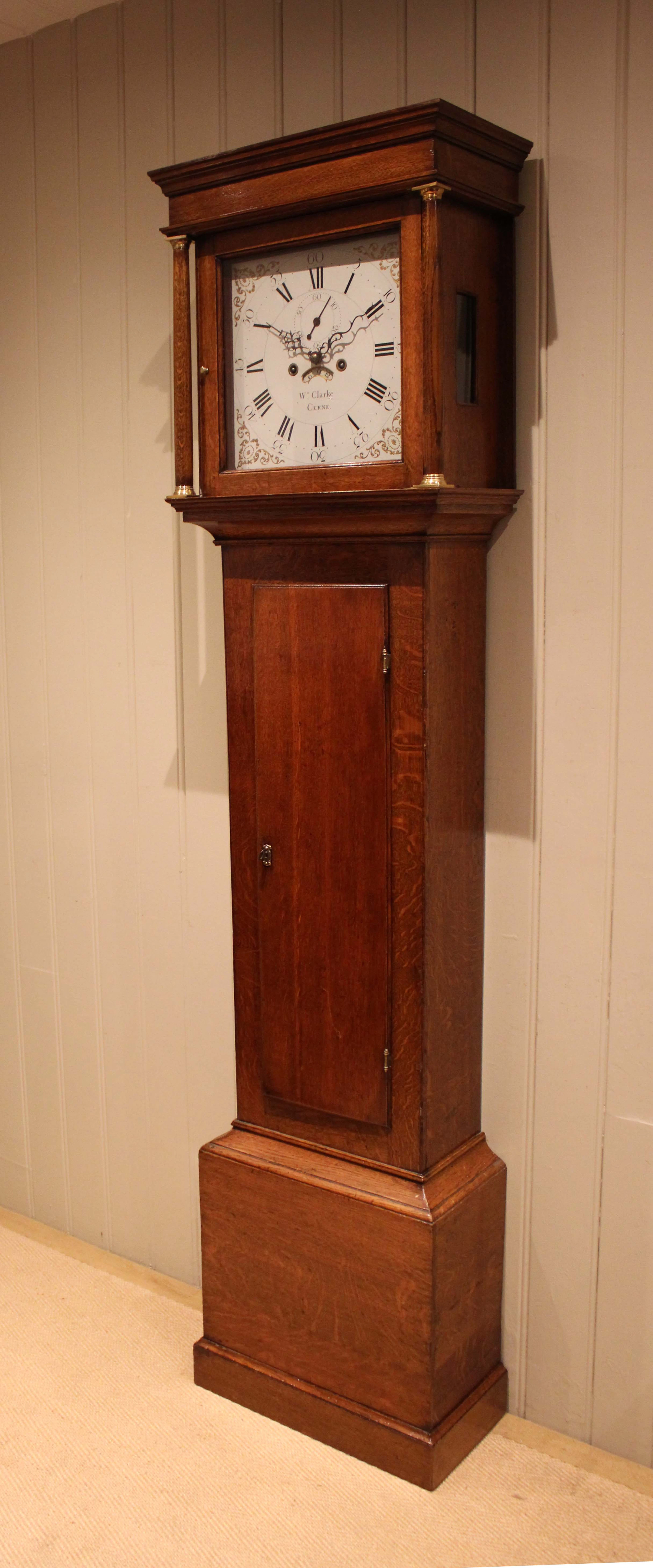 Late Georgian Oak Longcase Clock