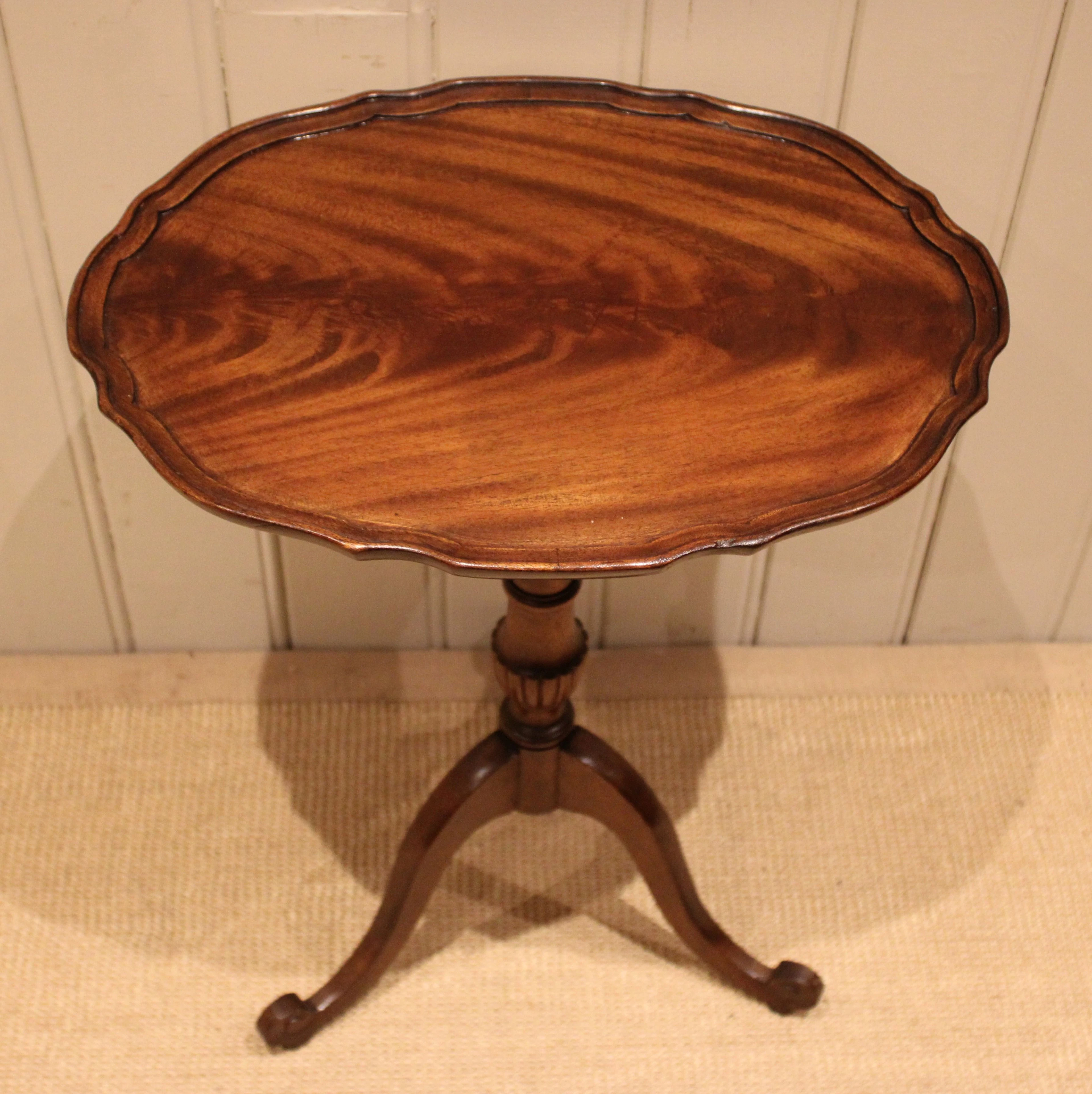 Mahogany Oval Top Wine Table
