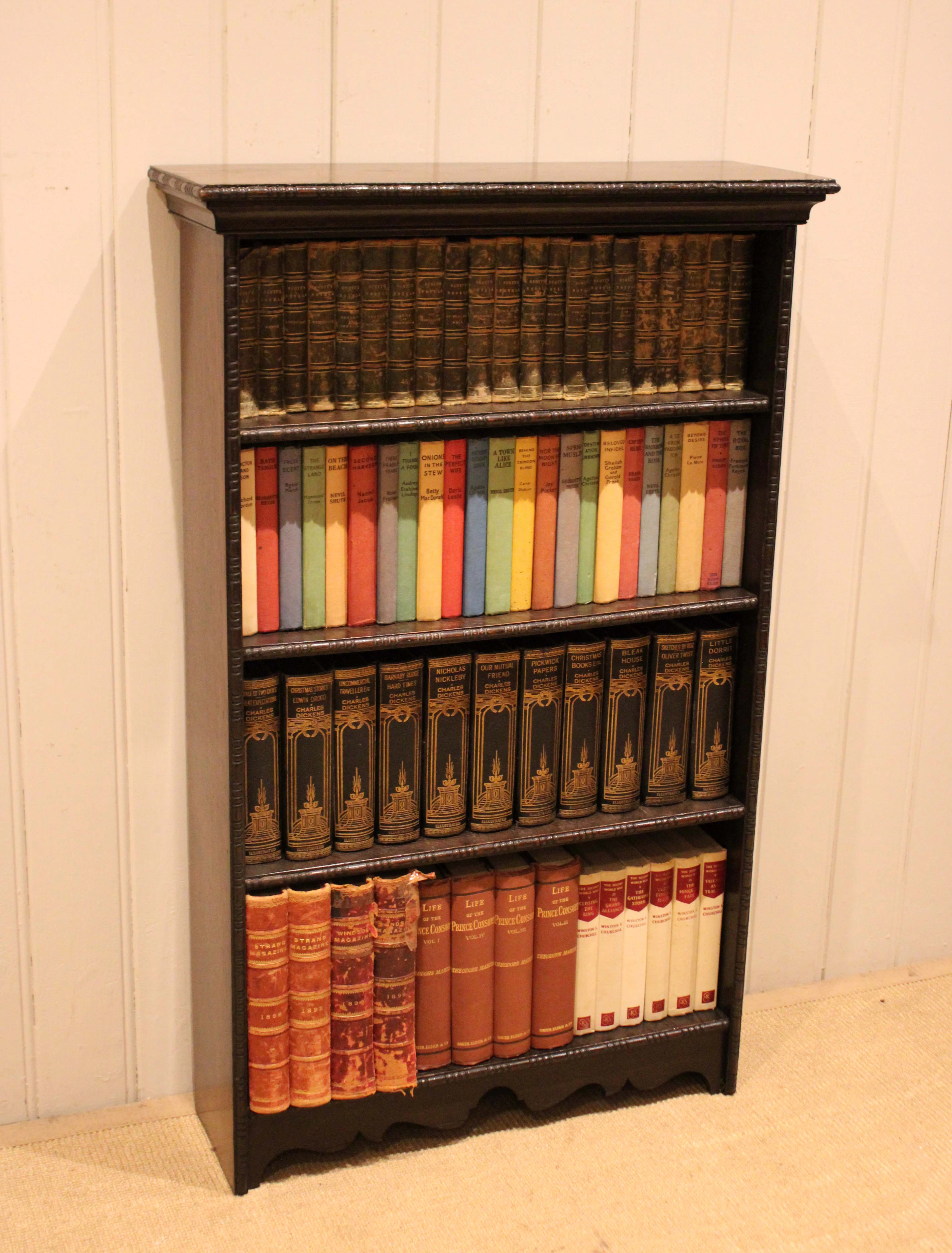 Oak Beaded Edge Open Bookcase