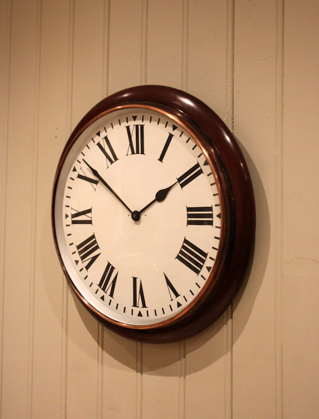 Large Mahogany GPO Wall Clock