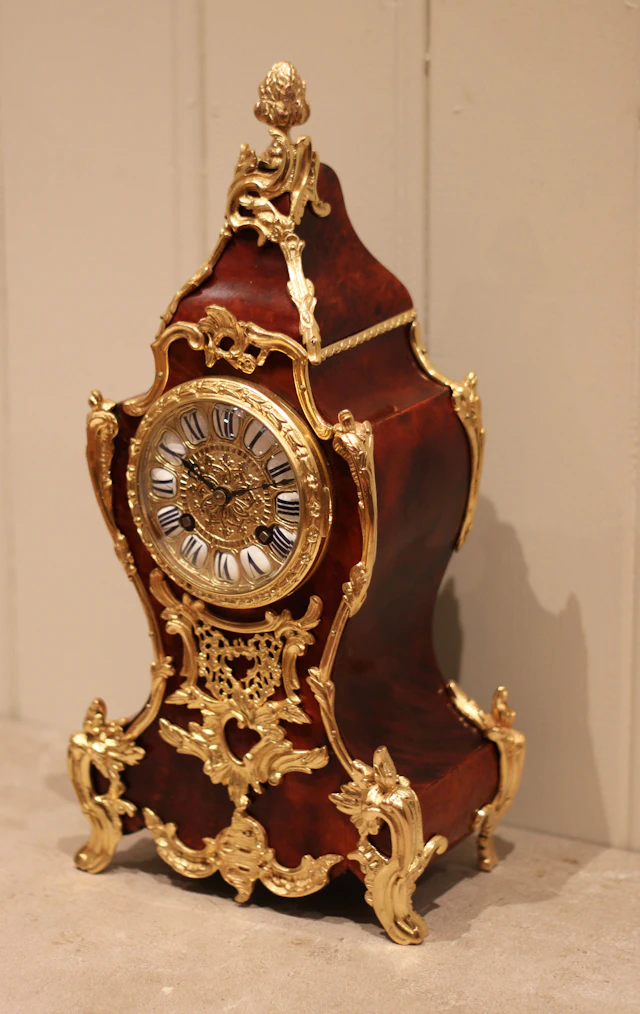 Tortoiseshell Waisted Mantel Clock